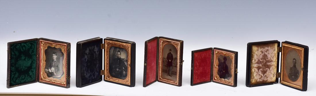 Group of 5 Cased Civil War Images (1 of 9)