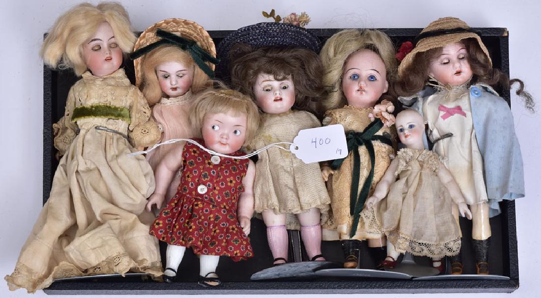 Group of Seven German Bisque Dolls (1 of 1)