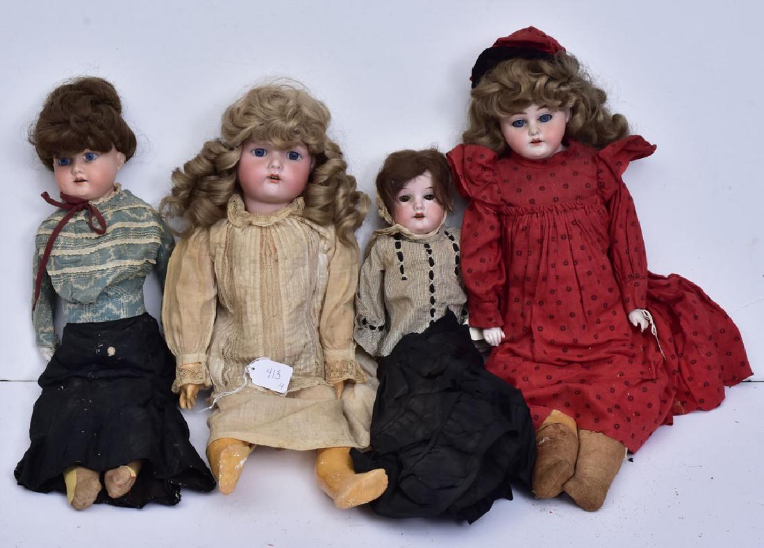 Four German Bisque Dolls (1 of 1)