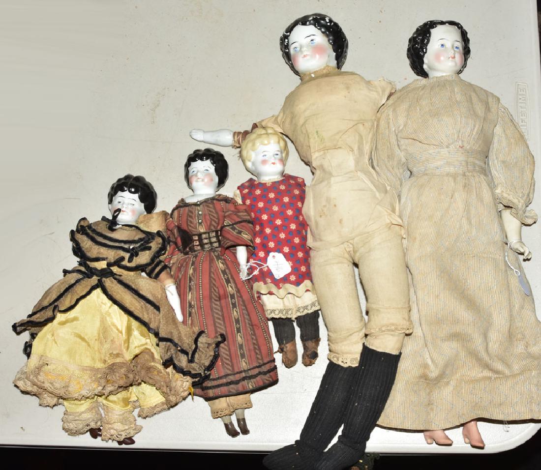 Five China Head Dolls (1 of 1)