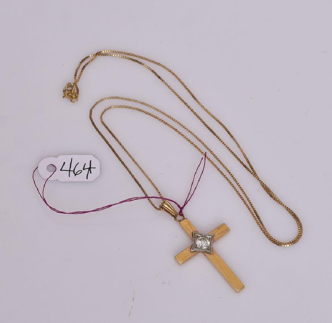 14k Gold Diamond Cross (1 of 1)