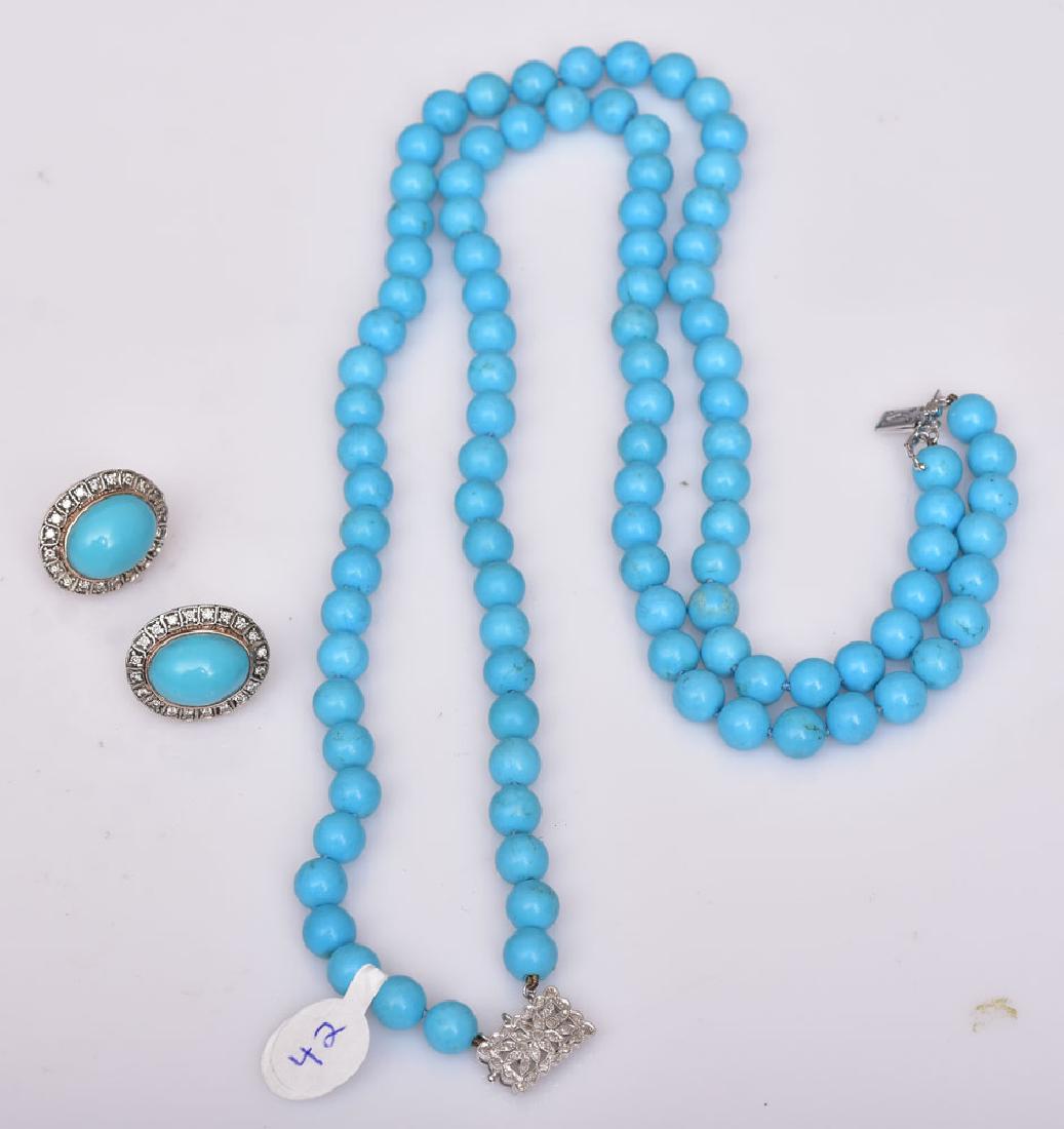 Double Strand Turquoise Necklace (1 of 3)