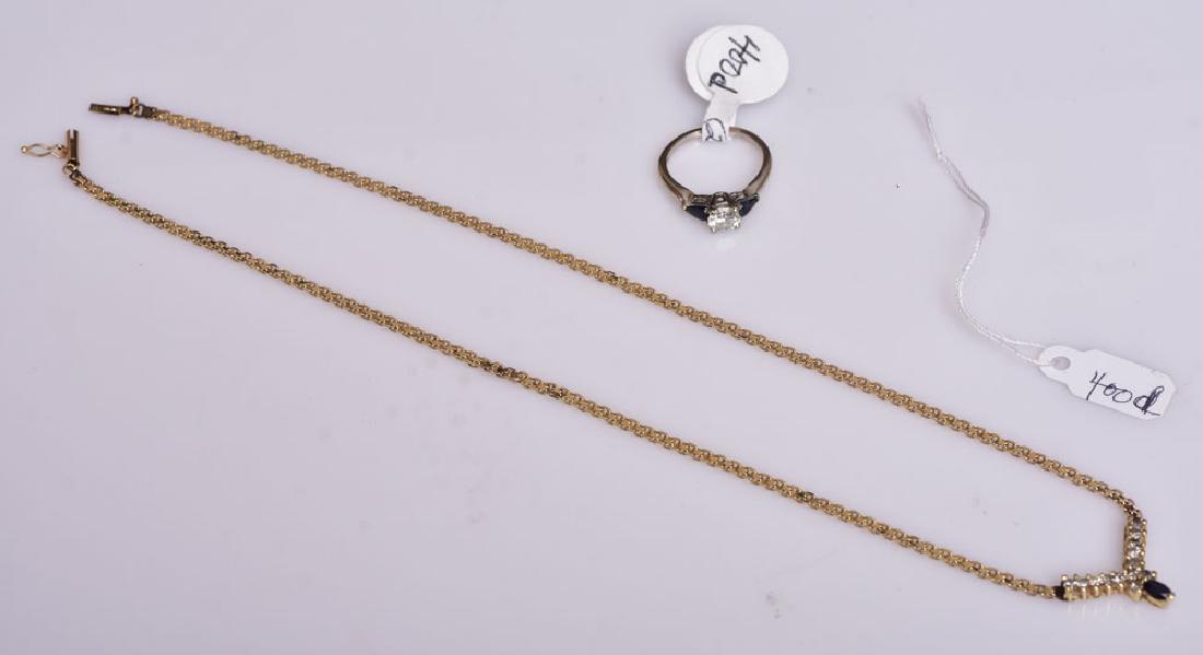 14k Gold Sapphire and Diamond Ring (1 of 3)