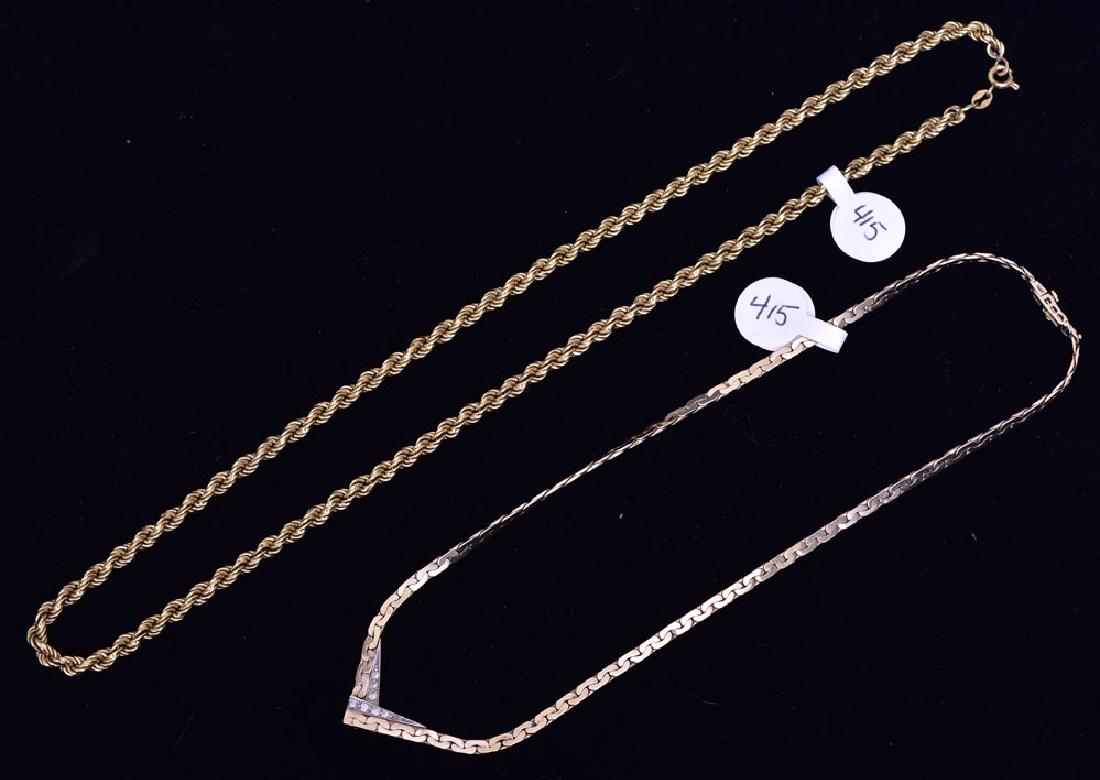 Two 14k Gold Necklaces (1 of 1)