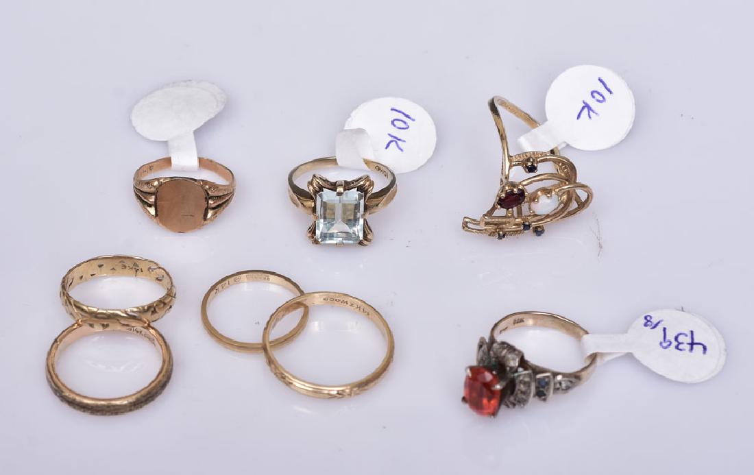 14k Gold Orange Sapphire and Diamond Ring (1 of 1)