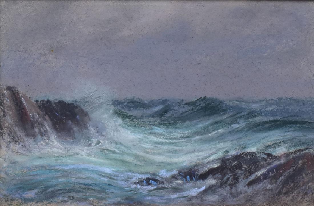 Dwight William Tryon: North East Wind 8" x 12" pastel on board signed and dated 1916 lower left