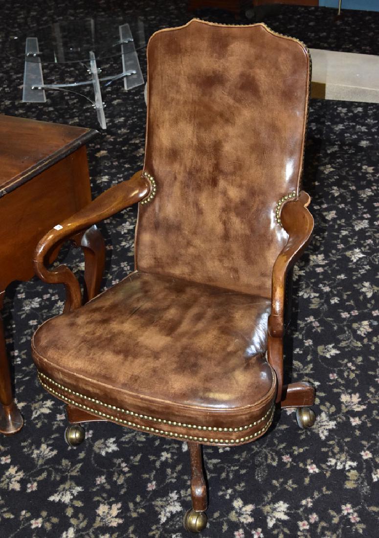 Sandra Day O'Connor Office Chair: 43" high overall proportedly used by the former Supreme Court Justice, given to Cornell, and thence to the consignor