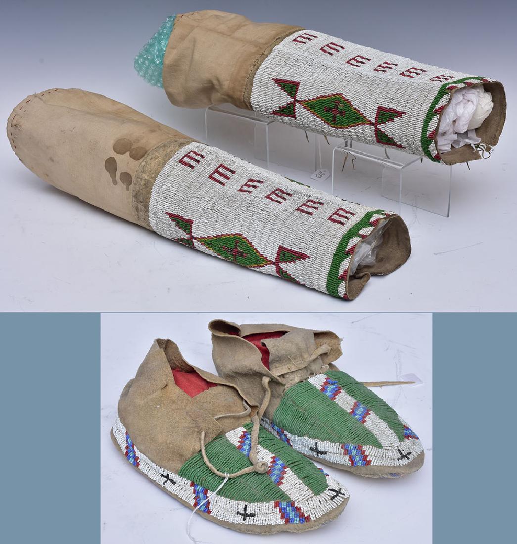 Sioux Beaded Leggings and Moccasins (1 of 6)