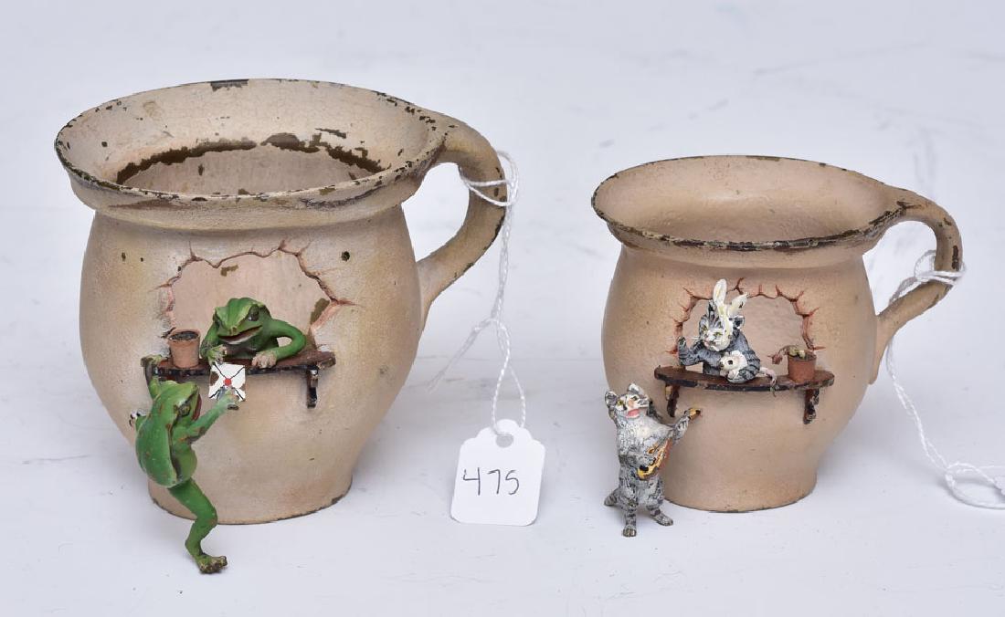 Two Austrian Cold Painted Bronze Whimsy Cups (1 of 2)