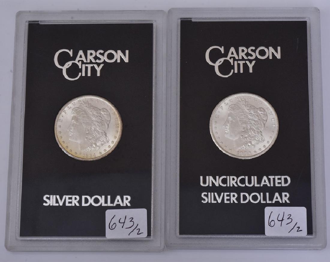 Two Carson City Silver Dollars (1 of 1)