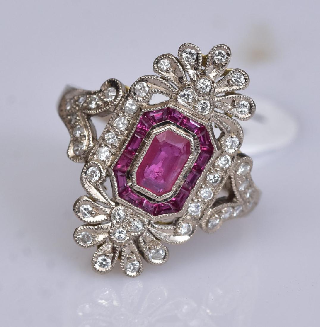 18k Gold Ruby and Diamond Ring (1 of 2)
