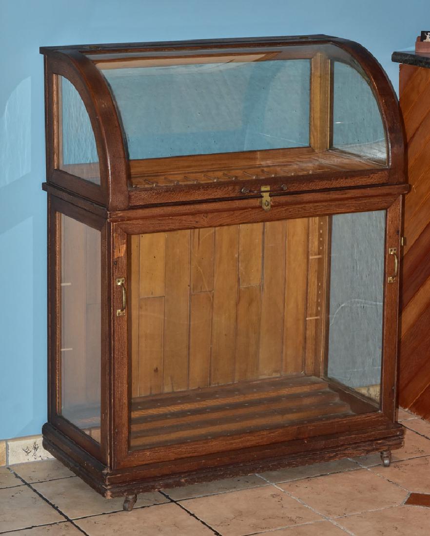 Victorian Oak Walking Stick Display Cabinet (1 of 6)