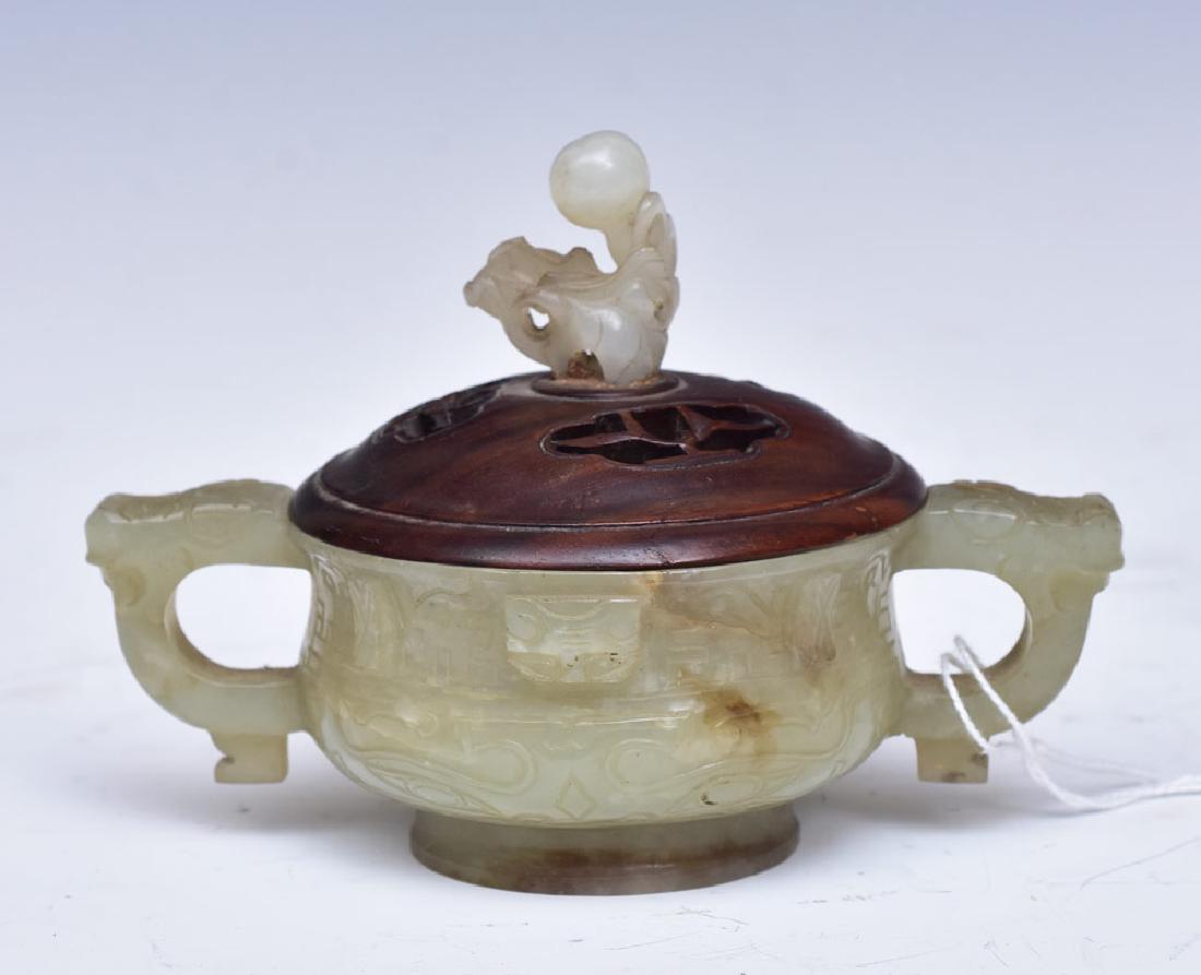 Chinese Jade Carved Bowl (1 of 2)