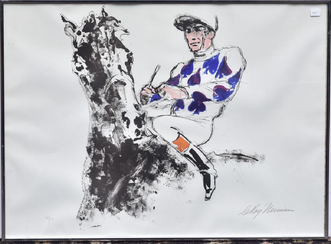LeRoy Neiman: Spades 21 1/2" x 29 1/2" (sight) lithograph pencil signed lower right from an edition of 97