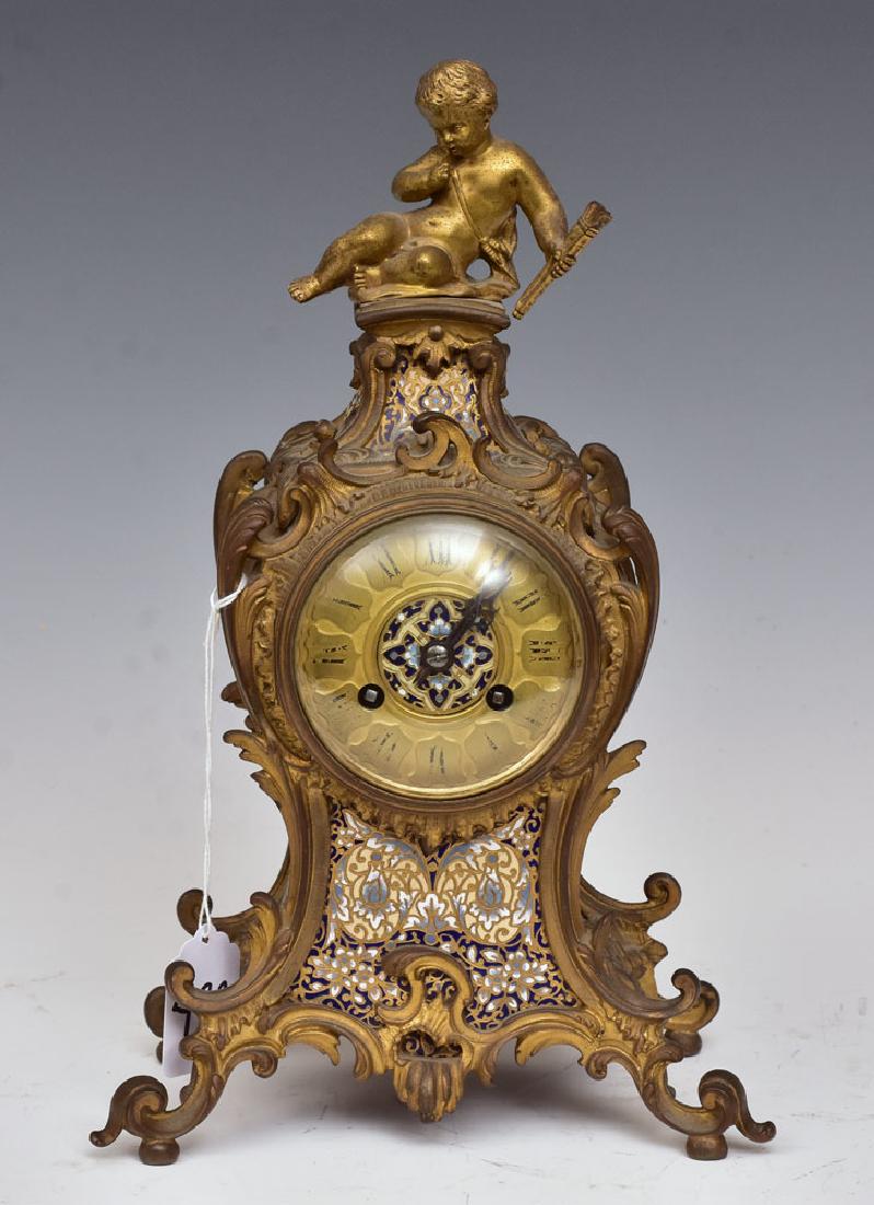 French Bronze Enameled Clock (1 of 2)