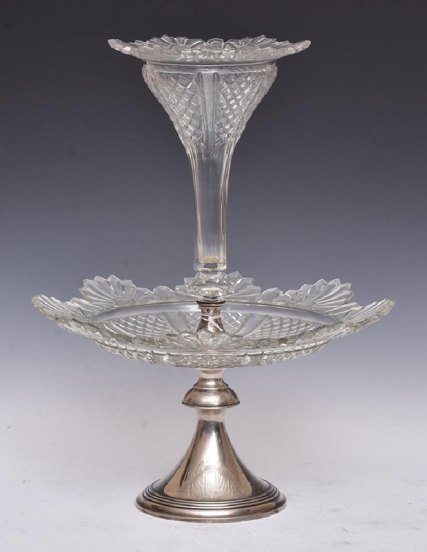 Group:  Etched Glass Epergne (1 of 2)
