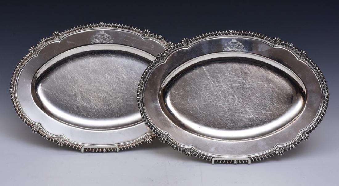 Matched Pair of Sheffield Plate Platters (1 of 1)