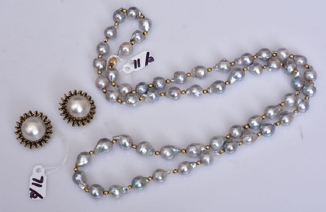 Strand of Grey Baroque Pearls (1 of 1)