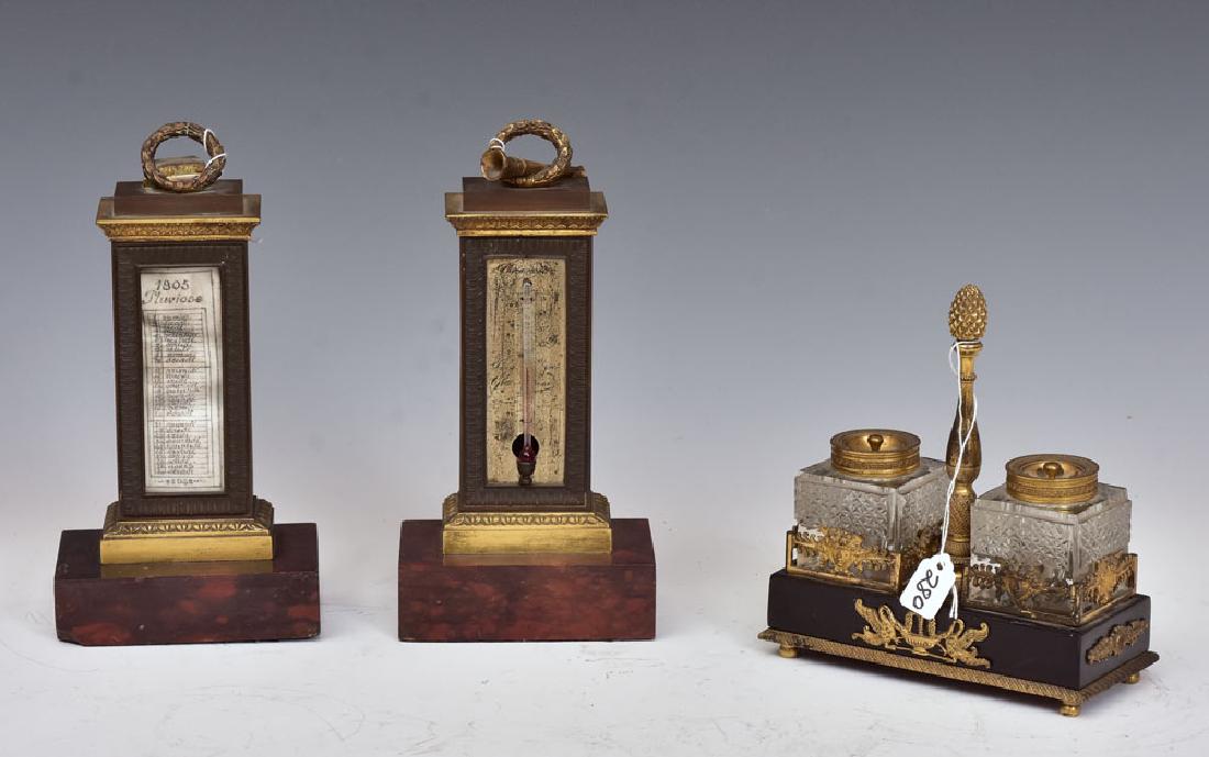 French Empire Thermometer and Calendar (1 of 2)