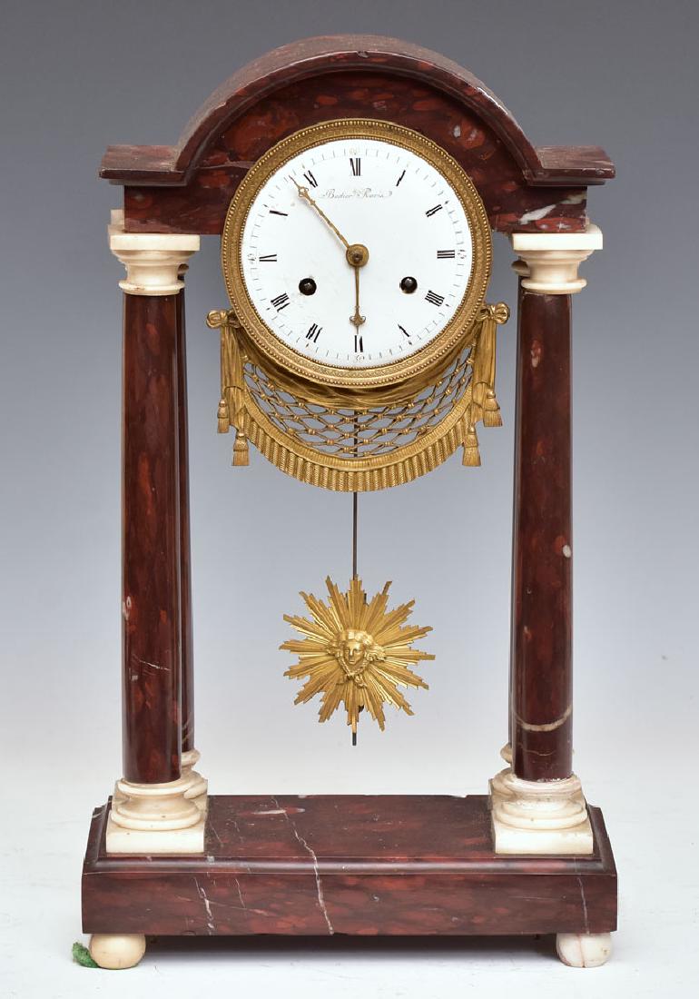 French Empire Marble Portico Clock (1 of 2)