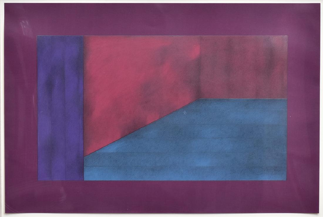Sonia Gechtoff: Untitled 19 1/4" x 28 1/2" (sheet) acrylic/pencil on paper signed and dated lower right