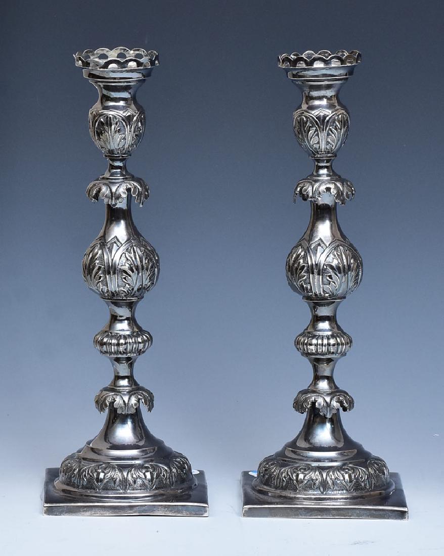Pair of Russian Silver Candlesticks (1 of 3)