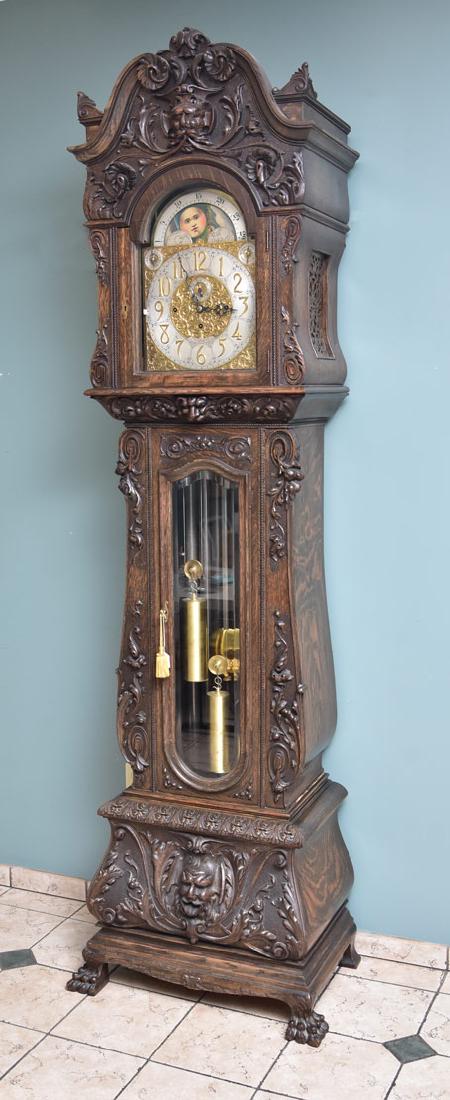 R.J. Horner Oak Tall Case Clock (1 of 8)