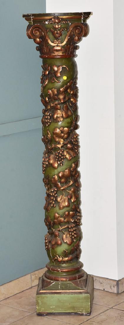 Italian Paint Decorated Pedestal (1 of 1)