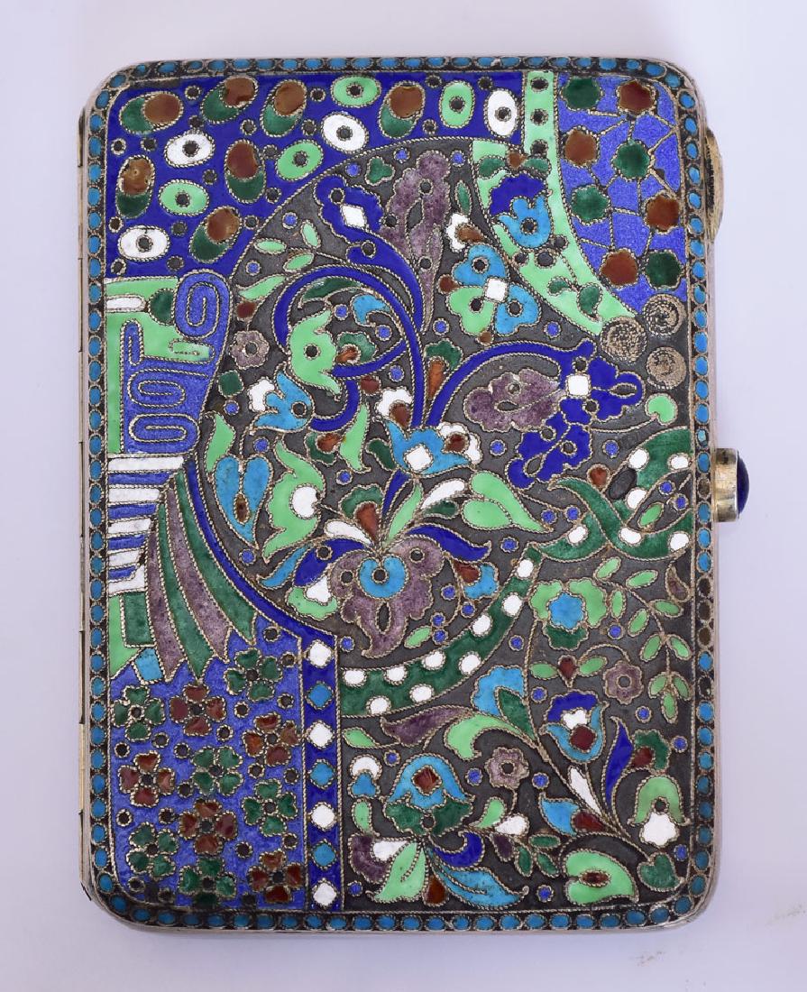 Russian Silver Enameled Cigarette Case (1 of 5)