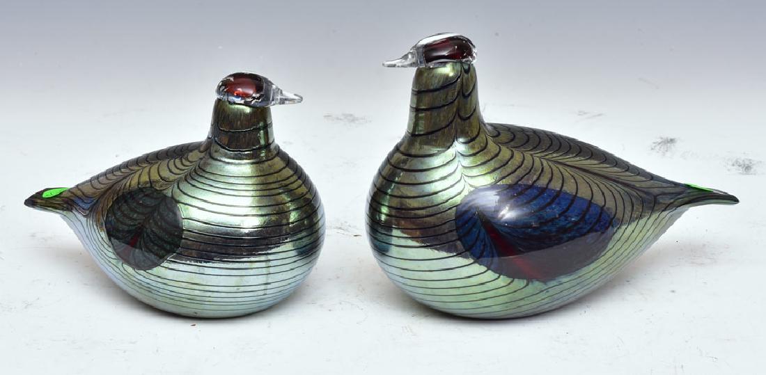 Pair of Toikka Art Glass Birds (1 of 1)