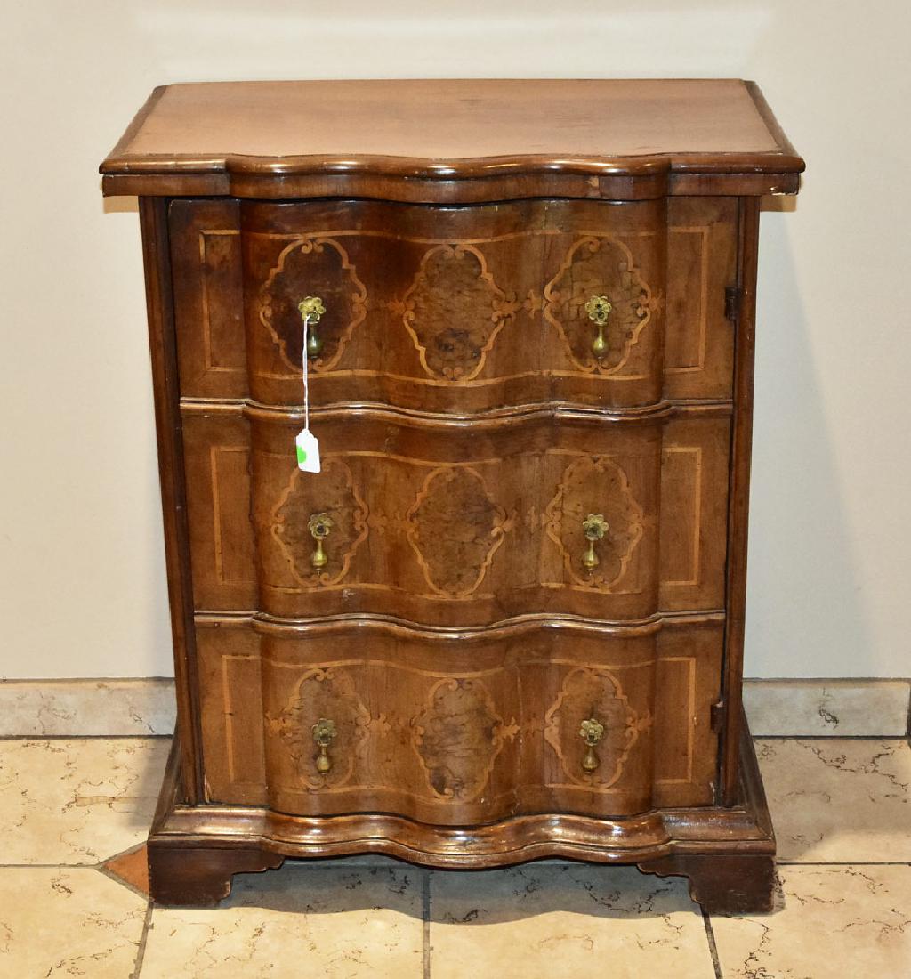 Continental Baroque Cabinet: with faux drawers front door 26 3/4" x 15 1/2" x 32 1/2" high 18th century