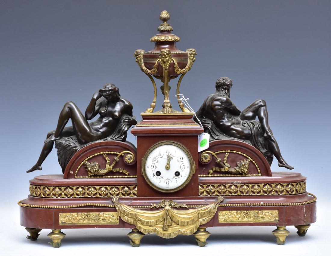 French Bronze Mantel Clock (1 of 2)