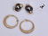 Two Pairs 14k Gold Earrings