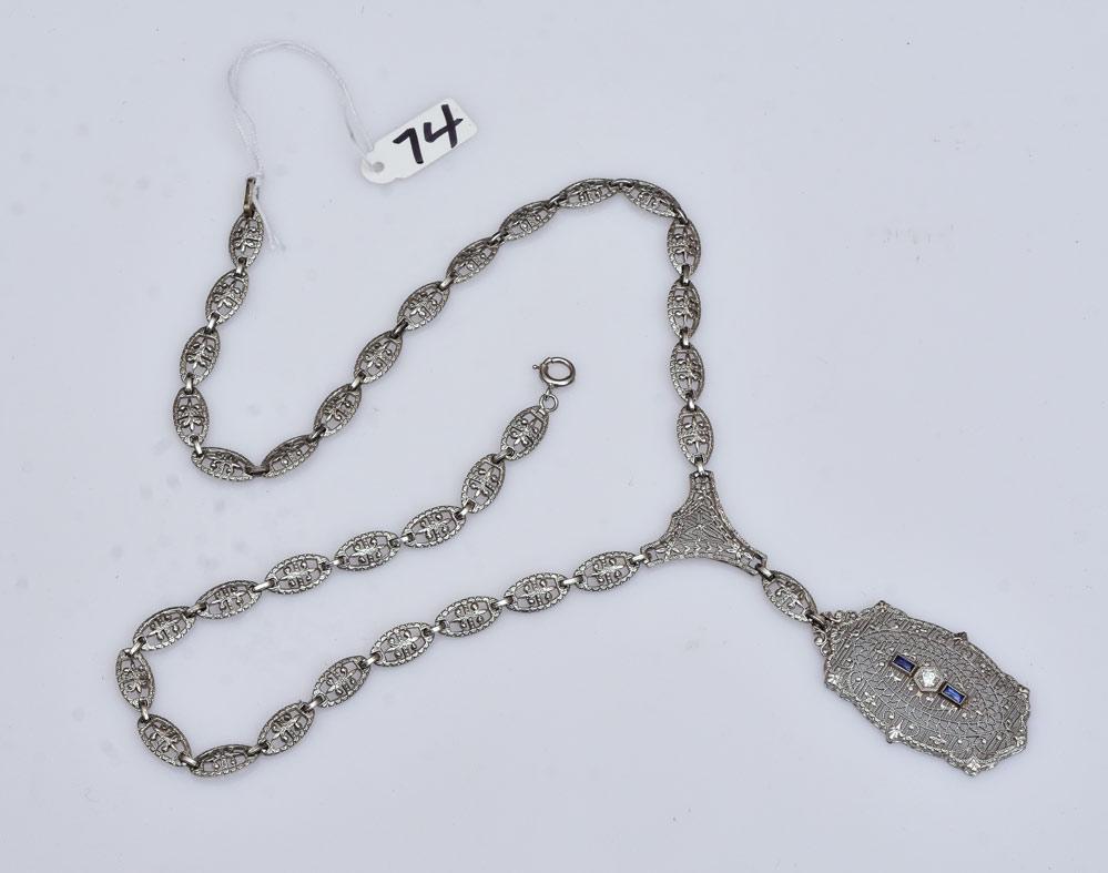 Edwardian 10k Gold Pendant Necklace (1 of 1)