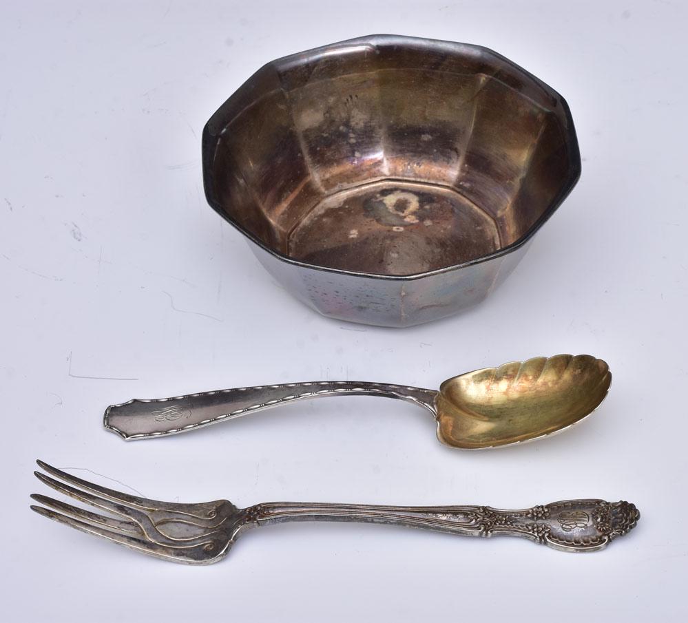 Tiffany & Co Sterling Bowl and Two Serving Pieces (1 of 2)