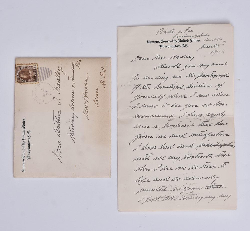 William Taft ALS: on Supreme Court Letterhead personal correspondence dated June 29, 1923
