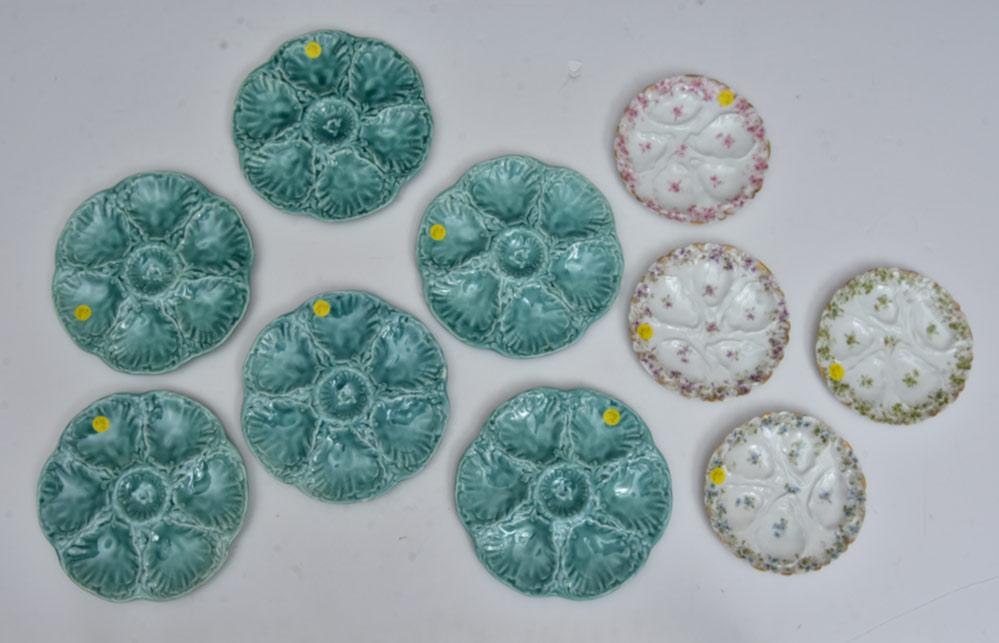 Group of Ten Oyster Plates (1 of 1)