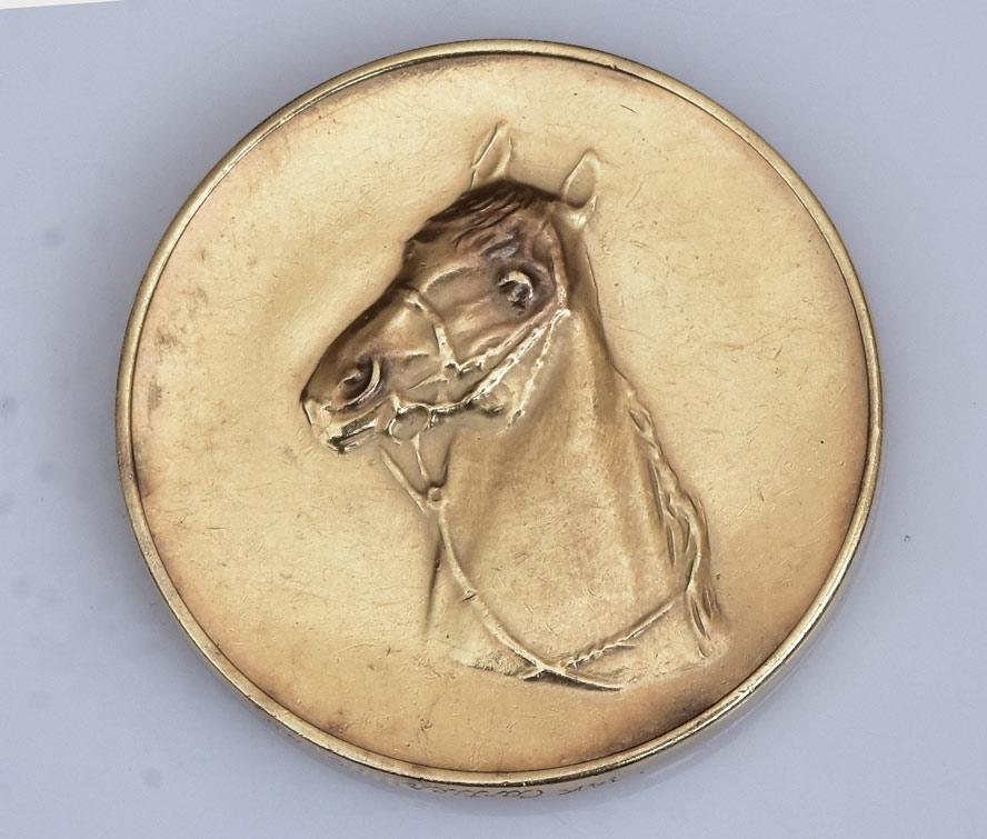 Cartier 14k Gold Heads or Tails Coin: 1 1/4" diameter, 14.5 dwt signed Cartier