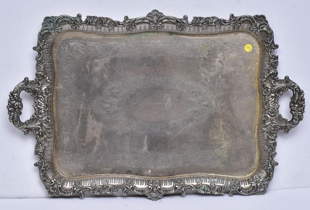 Two Victorian Silverplated Trays (1 of 2)