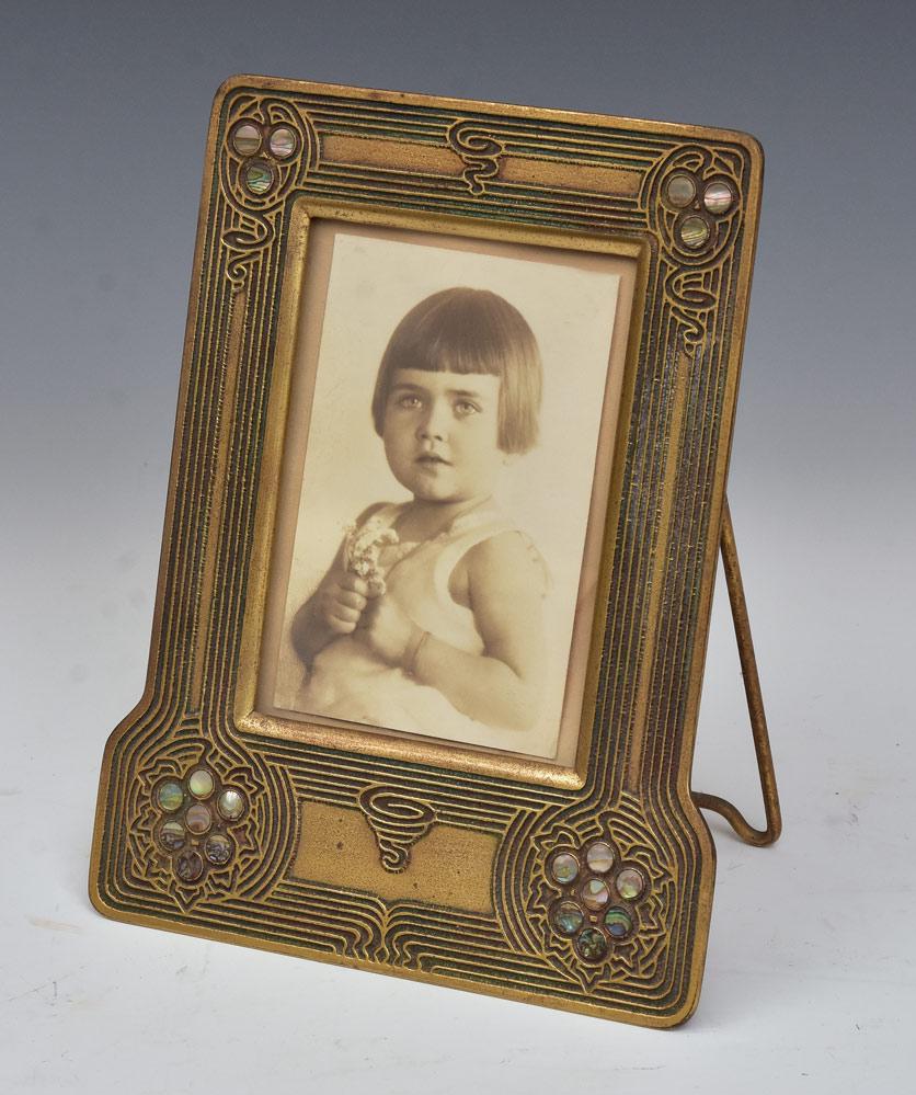 Tiffany Studios Bronze Dore Abalone Frame (1 of 2)