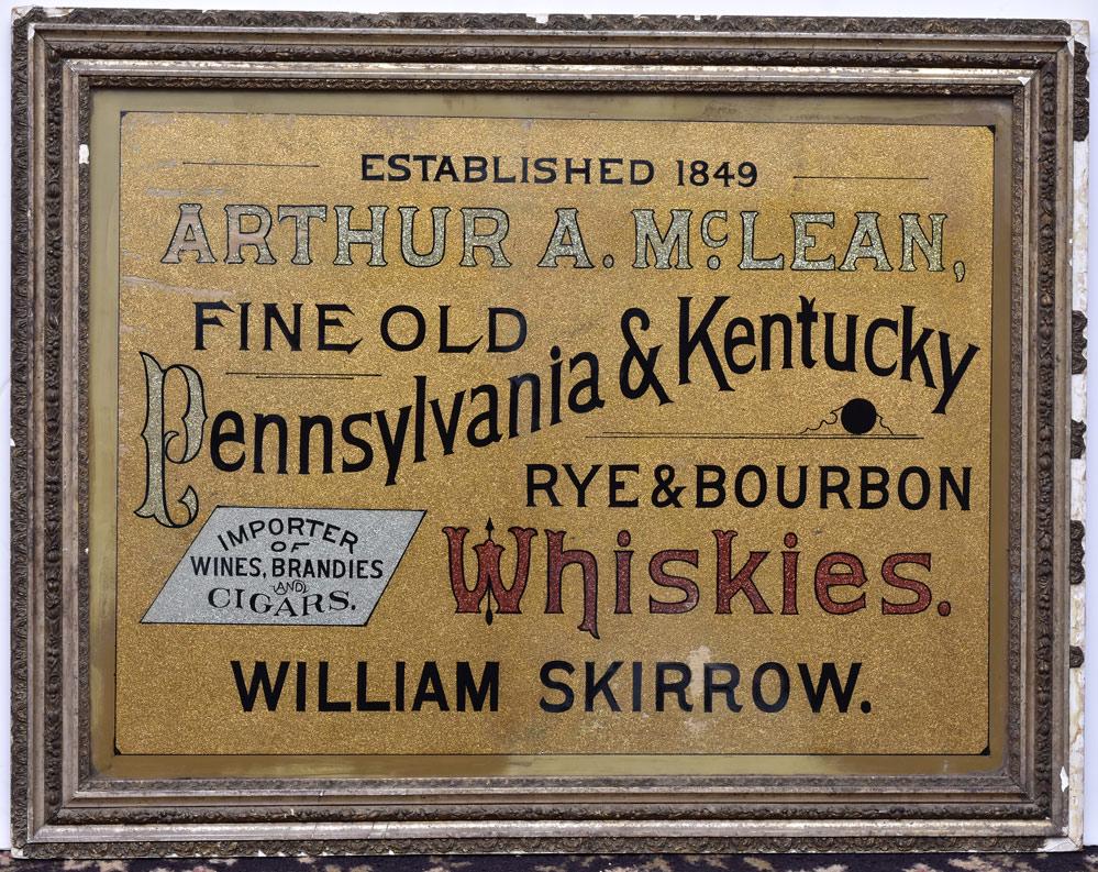 Reverse Painted Advertising Sign (1 of 3)