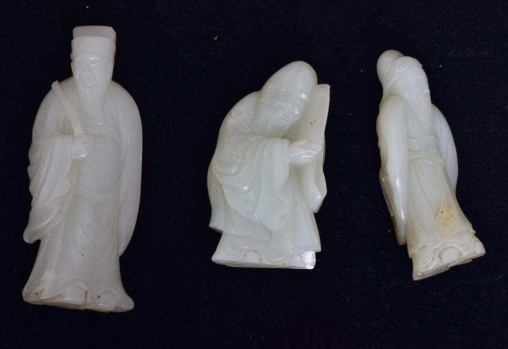 Three Chinese Jade Figures (1 of 9)