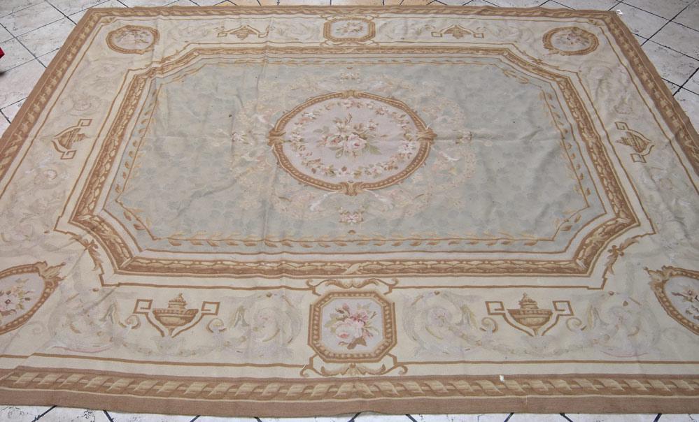 Aubusson Needlepoint Carpet: 7' 7" x 10'