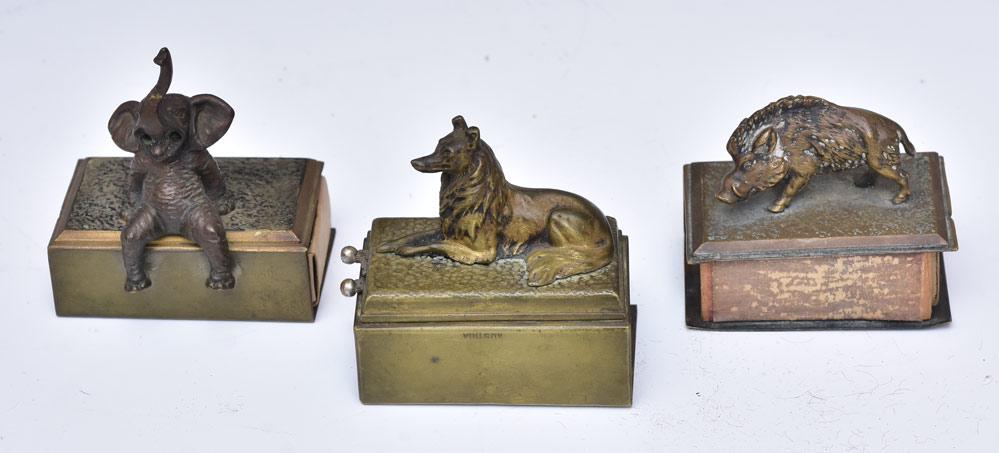 Group of Austrian Figural Match Safes (3) (1 of 1)