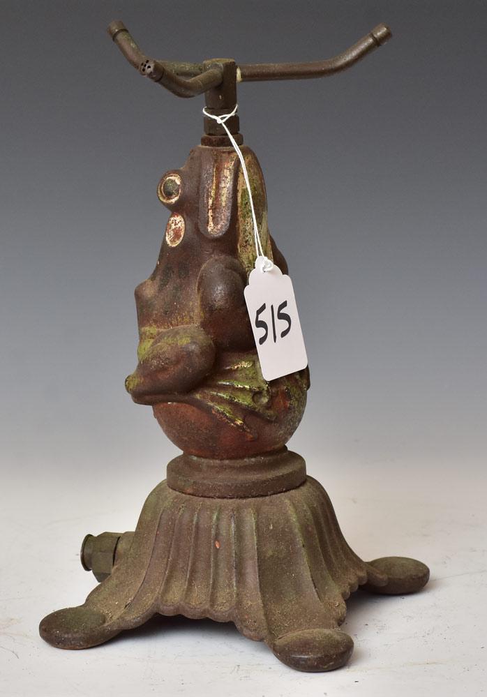 Cast Iron Frog Lawn Sprinkler (1 of 1)