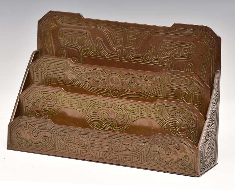 Tiffany Studios Bronze Letter Rack (1 of 5)