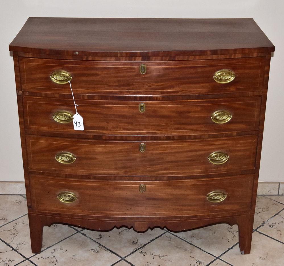 Federal Bow Front Chest of Drawers (1 of 1)