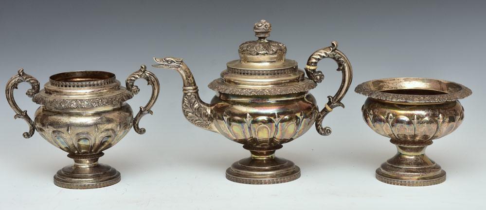 William Thomson Coin Silver Tea Set (1 of 3)