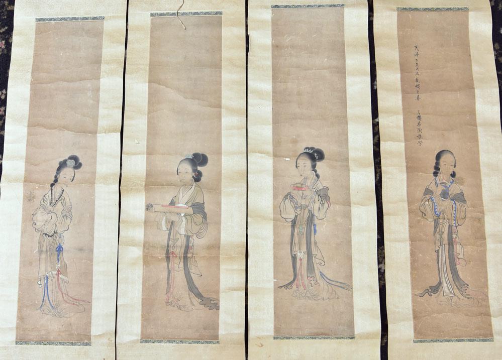 Group of Four Asian Scrolls (1 of 2)