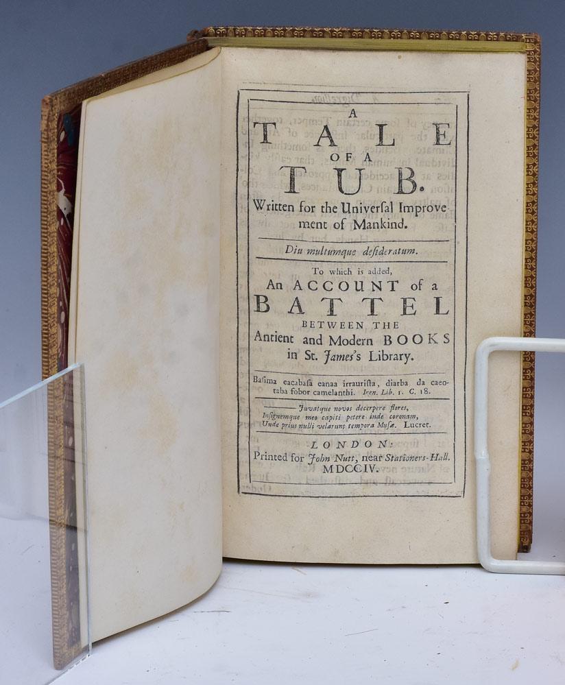 Tale of a Tub: A Tale of a Tub Written for the Universal Improvement of Mankind by Jonathan Swift Printed for John Nutt, Near Stations-Hall, London, 1704 Note: page 320 lines 9-10 reads "furor (blank)"